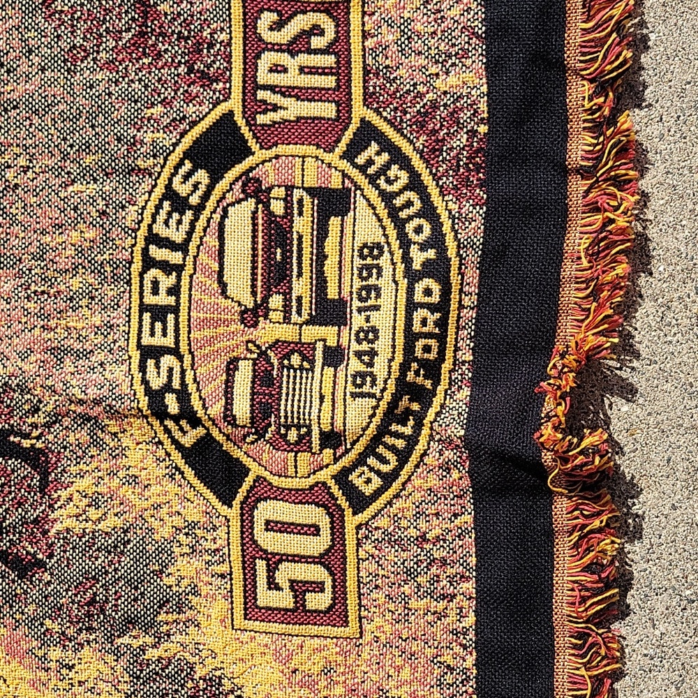 Ford F Series 50 Years Commerative Throw Blanket or Tapestry 1948-1998. - Picture 6 of 9